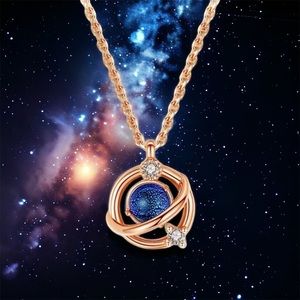 925 Sterling Silver with rose gold plating Out of this world comet necklace